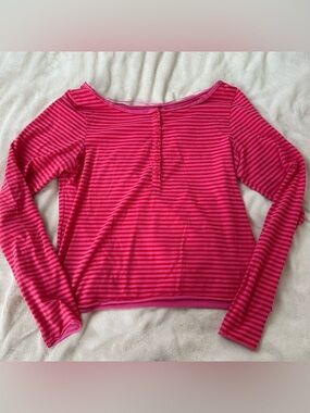 Urban Outfitters out from under Pink Striped Long Sleeve
